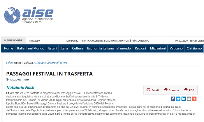 Aise.it / Passaggi Festival in trasferta