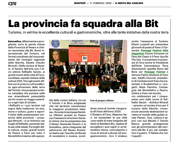 Il Resto del Carlino / La provincia fa squadra alla Bit