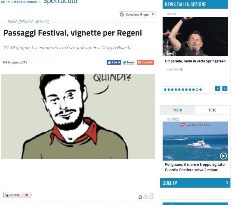 Passaggi Festival, vignette per Regeni