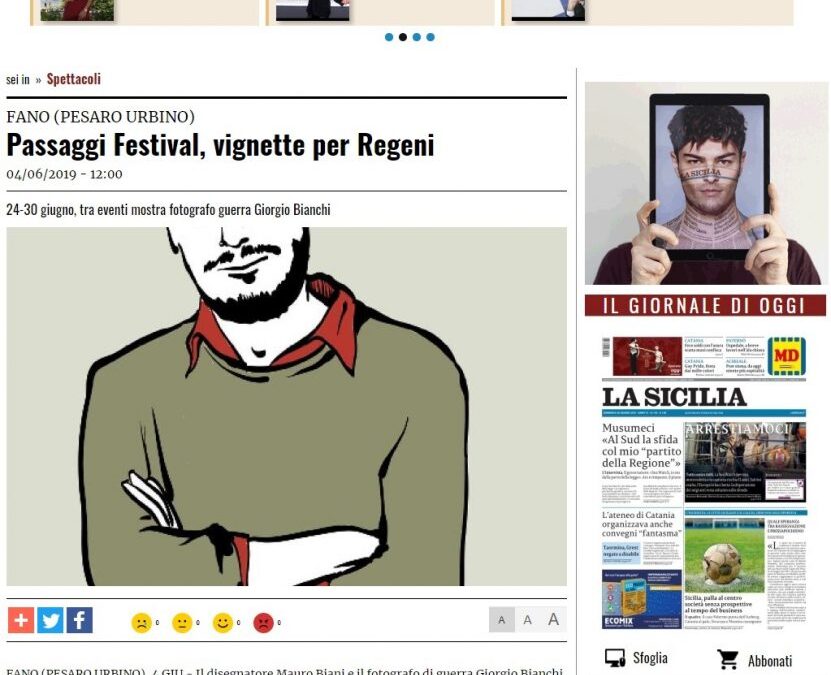 Passaggi Festival, vignette per Regeni