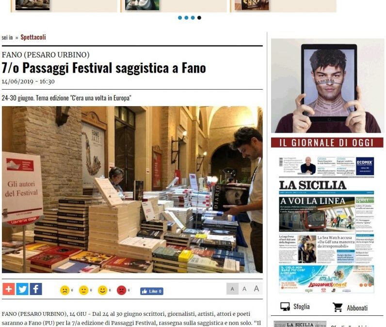 7/o Passaggi Festival saggistica a Fano