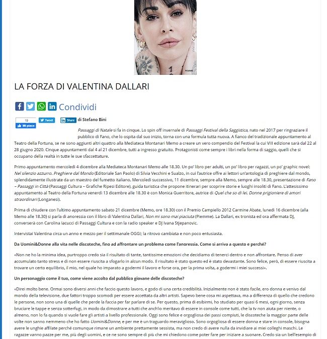 La Critica / La forza di Valentina Dallari