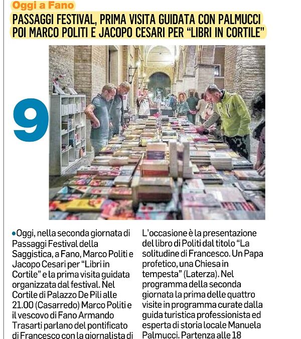 Corriere Adriatico Sonar / Passaggi Festival, prima visita guidata con Palmucci
