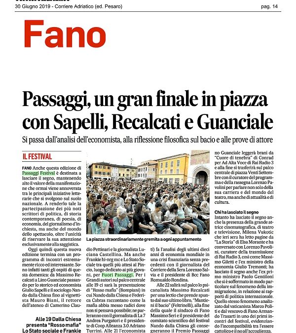 Corriere Adriatico / Passaggi, un gran finale in piazza