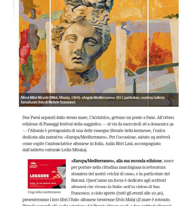 Corriere della Sera – Scrittori albanesi a Passaggi Festival. La letteratura è un ponte