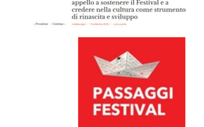 Pesaronotizie.com – Passaggi ai candidati regionali: un appello a sostenere il Festival