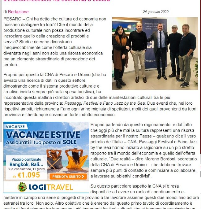 PU24.it / CNA incontra Passaggi Festival e Fano Jazz By The Sea