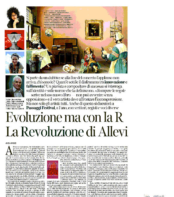 Corriere della Sera / La Lettura – Evoluzione ma con la R. La Revoluzione di Allevi